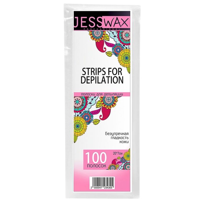 Полоски для депиляции JessWax 7*20 см, упаковка 100 шт.