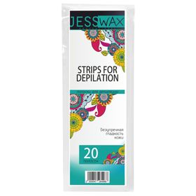 Полоски для депиляции JessWax, размер 7 x 20 см, 20 шт.