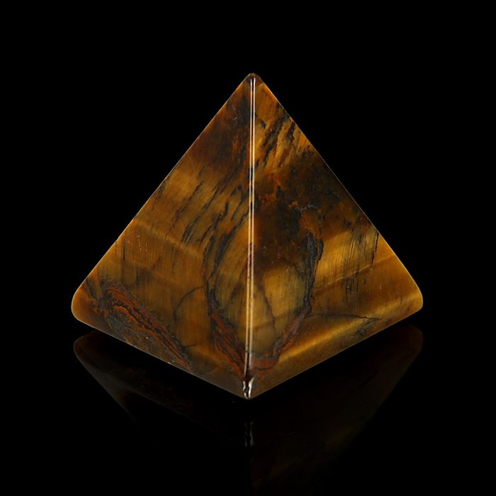 Пирамида из камня. Чёрный петерсит от 28х19мм/20г: коробка