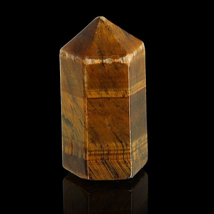 Призма из камня. Чёрный петерсит от 12х33мм/16г:коробка