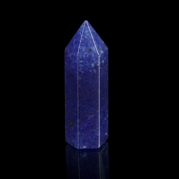 Призма из камня. Голубой кварц от 20х65мм/75г:коробка