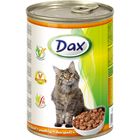 Влажный корм DAX для кошек, кусочки в соусе с птицей, ж/б, 415 г. Влажный корм DAX для кошек, кусочки в соусе с птицей, ж/б, 415 г.