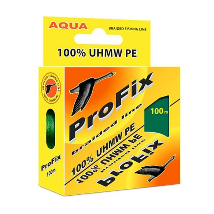 Леска плетёная Aqua ProFix Dark green, d=0,06 мм, 100 м, нагрузка 3,5 кг