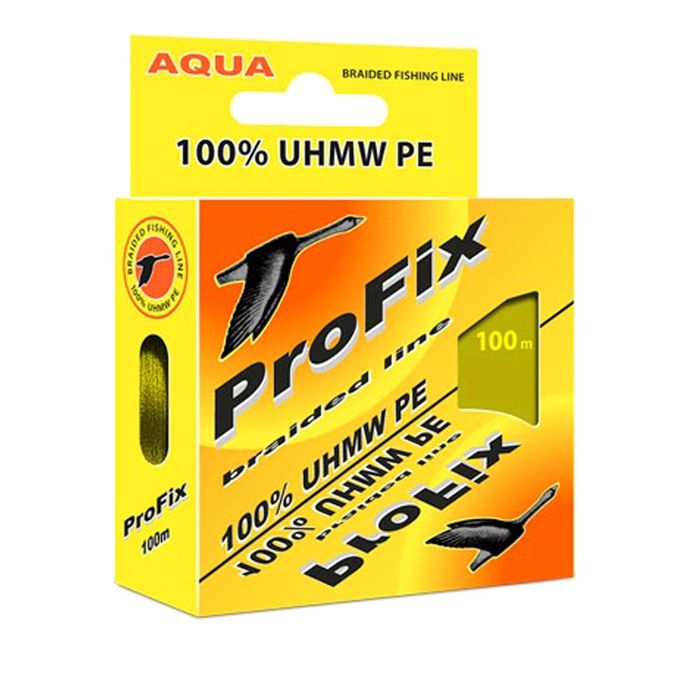 Леска плетёная Aqua ProFix Olive, d=0,08 мм, 100 м, нагрузка 4,1 кг