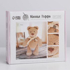 Мягкая игрушка «Мишка Тоффи», набор для вязания, 12 см × 4 см × 12,5 см в Донецке