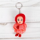 Pendant "Doll" with the beanie and brooch, MIX color