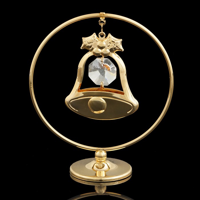 Сувенир «Колокольчик  в кольце», 3х7х8 см, с кристаллами Сваровски