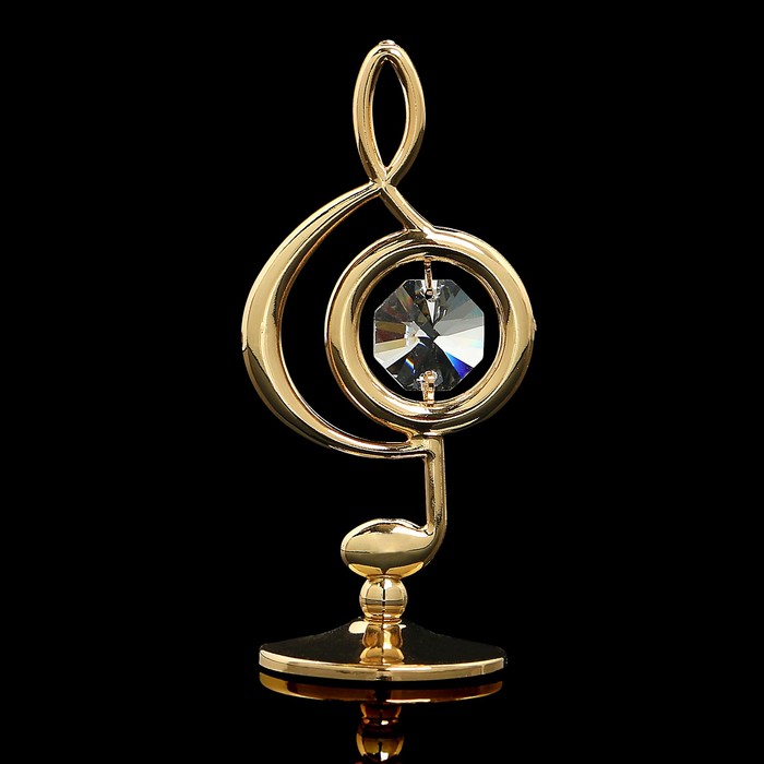 Сувенир «Скрипичный ключ», 3×3,6×7,8 см, с кристаллами
