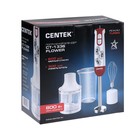 Блендер Centek CT-1336, погружной, 800 Вт, 0.3/0.6 л, 2 скорости, бело-красный 2267561 - фото 50406