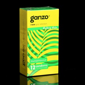 Презервативы Ganzo Ultra thin, ультра-тонкие, 12 шт