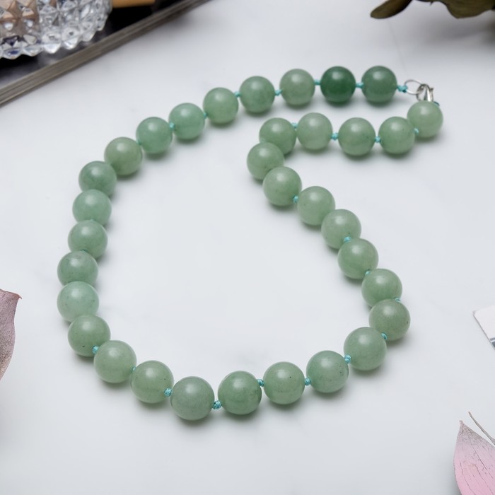 Beads ball No. 12 through node "Jade", 45 cm