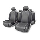 Чехол-майка AUTOPROFI CARBON CRB-802 GY , полиэстер под карбон, 9 предметов, цвет серый 2262361 - фото 57808
