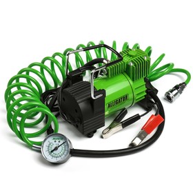 Компрессор автомобильный "АЛЛИГАТОР" AL-400, металлический, 12V, 180W, производительность 40 л/мин, шланг 4 м, переходники для накачки, сумка 2262783