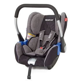Детское кресло Sparco F300i-GY, группа 0+ (0-13 кг/0-12 мес), люлька, алькантара, цвет чёрный/серый, SPC/DK-100 BK/GY 2262833