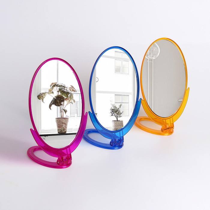 Зеркало складное-подвесное, зеркальная поверхность 12,5 × 17 см, цвет МИКС - фото 38443