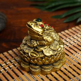 Netsuke bronze "Frog on Lotus"