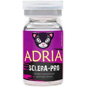Цветные контактные линзы Adria Sclera-Pro, белая, 0.00/8,6, в наборе 1шт
