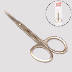Scissors nail cuticle, narrow, curved, 9cm, color: Golden