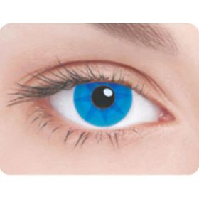 Карнавальные контактные линзы Adria Crazy - BLUE WHEEL, в наборе 1 шт