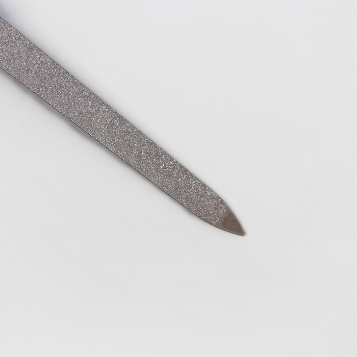 Пилка-триммер металлическая для ногтей, прорезиненная ручка, 17см, цвет МИКС