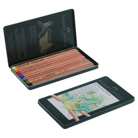 Пастель сухая художественная в карандаше набор Faber-Castell PITT® 12 цветов металлическая коробка 112112