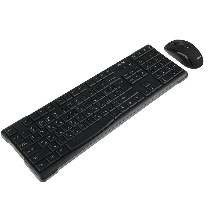 Комплект беспроводной клавиатура+мышь Smartbuy ONE 114348AG, черный