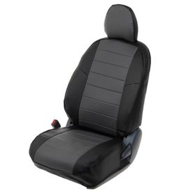 Авточехлы для Renault Kaptur, 2016-, черный, серый, экокожа, набор 2279999