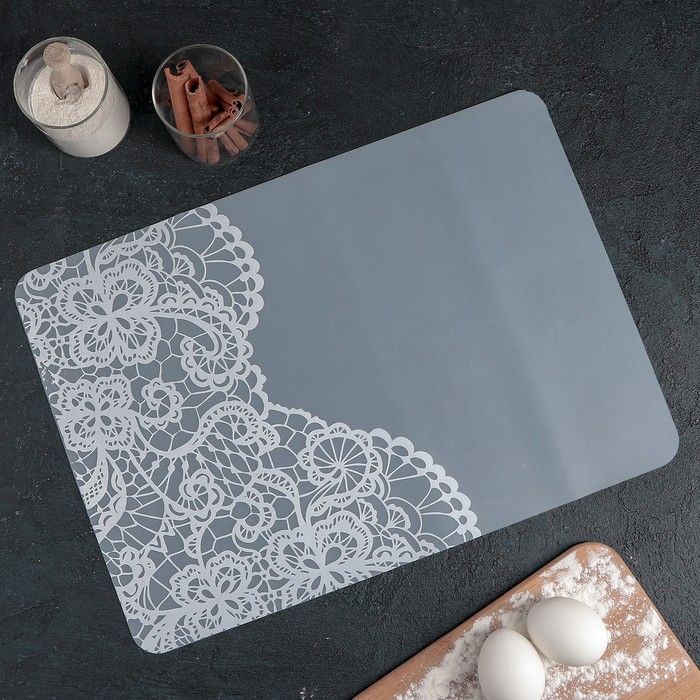 Коврик Доляна «Кружево», 42×29,7 см - фото 797794079