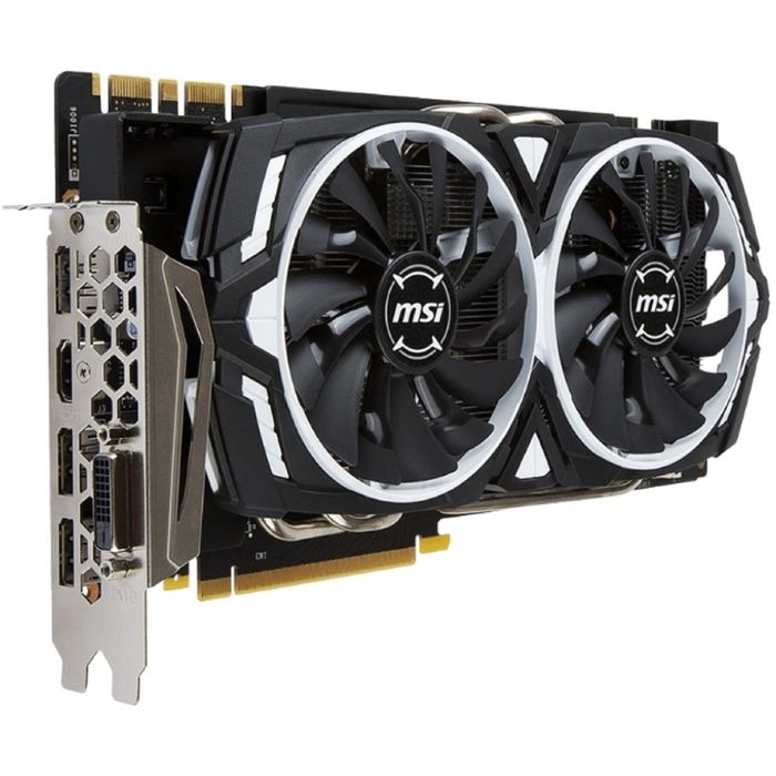 Видеокарта MSI GeForce GTX 1070 ARMOR OC 8G,256bit,GDDR5,1556/8008,DVI,HDMI,DP