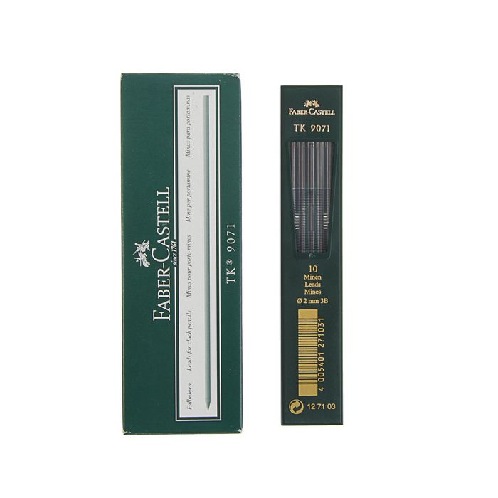 Грифели для цанговых карандашей 2.0 мм Faber-Castell TK® 9071 3B, 10 шт. (для 4600,9400,9500)