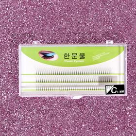 Eyelash extensions, bundles, 11 mm, thickness 0,07 mm bending C