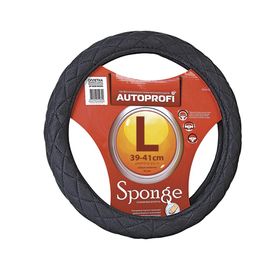Оплётка руля AUTOPROFI SP-9020 BK (L), алькантара, стёганая, наполнитель поролон 1 см, цвет чёрный 2262570