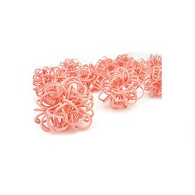 Ротанг шары-петельки, розовые набор 10 шт