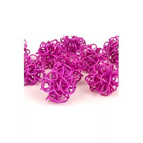 Ротанг шары-петельки, фиолетовые набор 10 шт