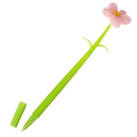 Ручка гелевая-прикол "Цветок розовый"
