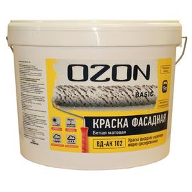 Краска фасадная OZON-Basic ВД-АК 111М акриловая 9 л (13 кг)