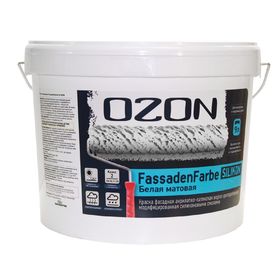 Краска фасадная OZON FassadenFarbe SILIKON ВД-АК 115АМ акриловая, база А 9 л (14 кг)