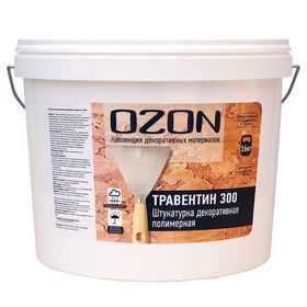 Штукатурка декоративная OZON "Травертин 300" акриловая 16 кг