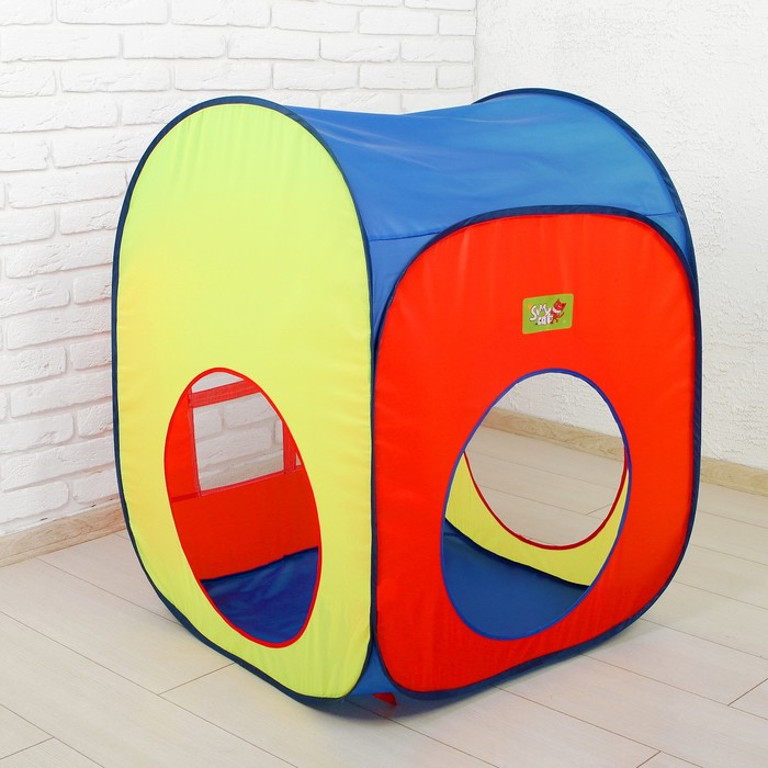Палатка детская игровая "Весёлый домик", разноцветная