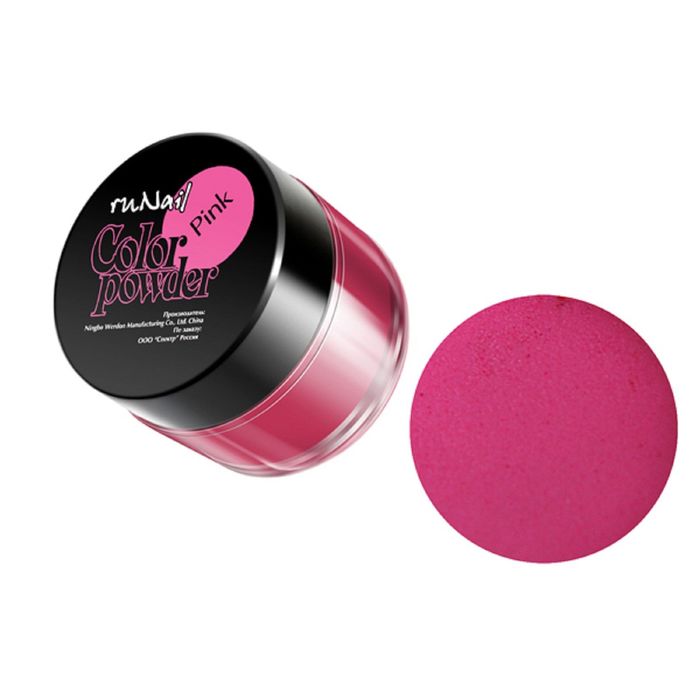 Цветная акриловая пудра RuNail, цвет цвет розовый, Pure Pink, 7,5 г