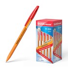 Ручка шариковая Erich Krause R-301 Orange Stick, узел 0.7 мм, стержень красный, EK 43196, штрихкод на ручке Ручка шариковая Erich Krause R-301 Orange Stick, узел 0.7 мм, стержень красный, EK 43196, штрихкод на ручке
