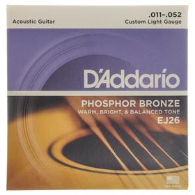 Струны для акустической гитары D`Addario EJ26 PHOSPHOR BRONZE Custom Light 11-5