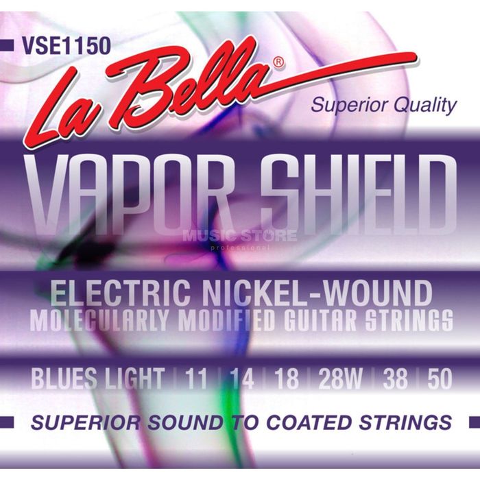 Струны для электрогитары La Bella VSE1150 Vapor Shield, Blues Light, 11-50