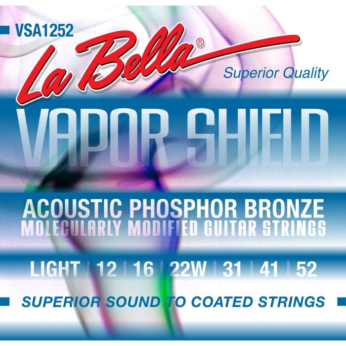 Струны для акустической гитары La Bella VSA1252 Vapor Shield 12-52