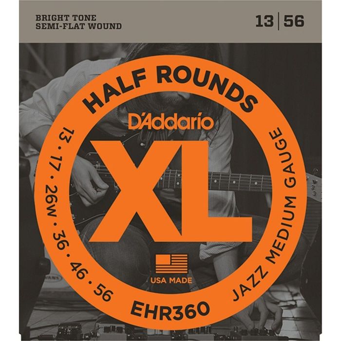 Струны для электрогитары D'Addario EHR360 Half, Jazz Medium, 13-56