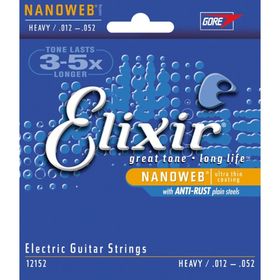Струны для электрогитары Elixir 12152 NANOWEB, Heavy, 12-52