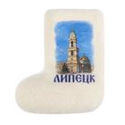 Magnet-boots of felt "Lipetsk. Christ Cathedral", handmade