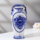 Vase with handles, 8×13×27 cm, Gzhel