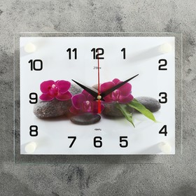 Часы настенные, серия: Цветы, "Цветки на камнях", 20х26 см  микс в Донецке