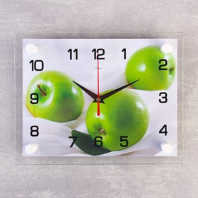 Часы настенные, серия: Кухня, "Яблоки", 20х26 см микс